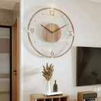 Wall Clock Silent Quartz 30 cm Acrylic & Wood