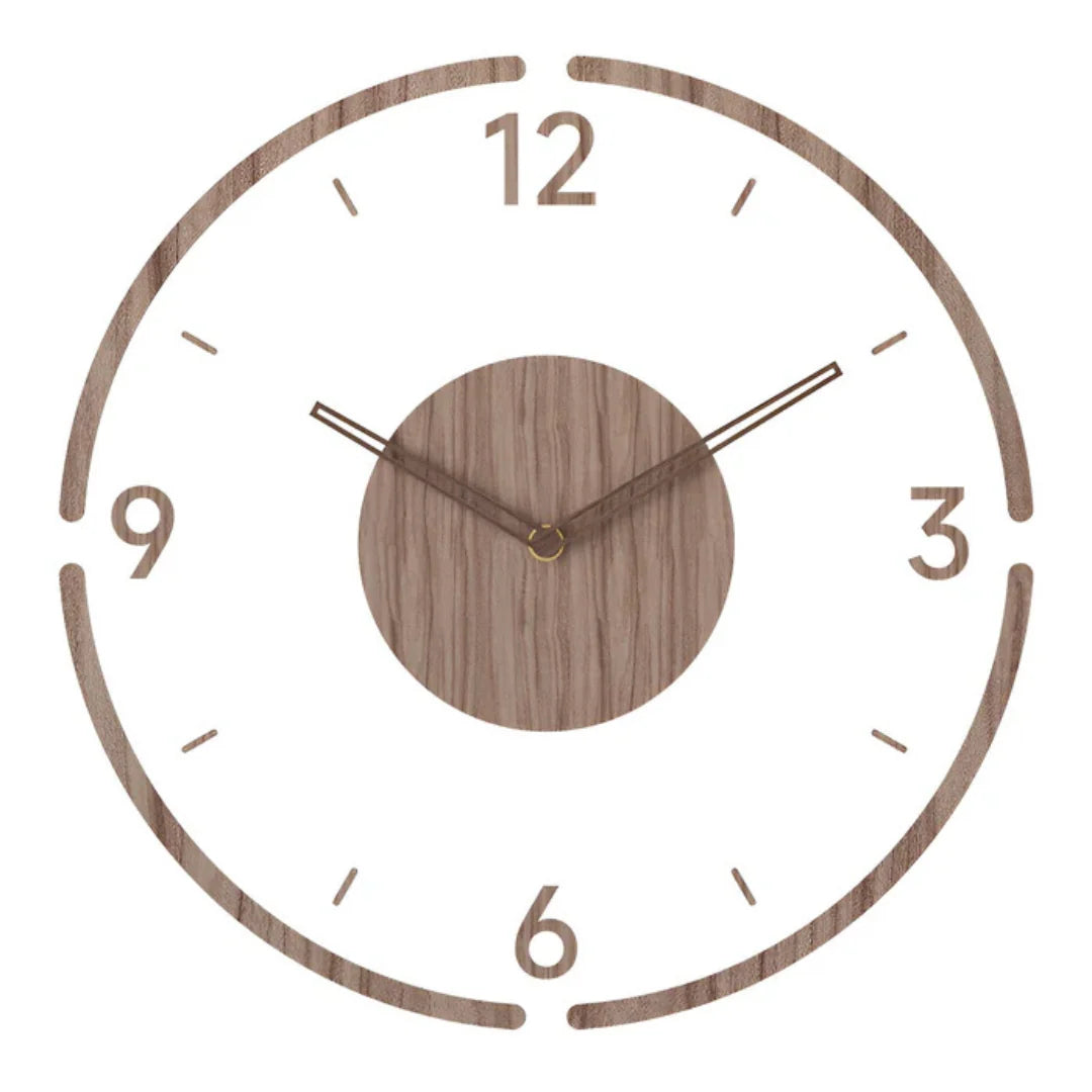 Wall Clock Silent Quartz 30 cm Acrylic & Wood