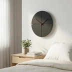 Wall Clock Silent Quartz Bamboo Frame & Walnut Hands