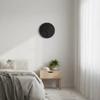 Wall Clock Silent Quartz Bamboo Frame & Walnut Hands