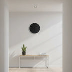 Wall Clock Silent Quartz Bamboo Frame & Walnut Hands