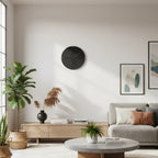 Wall Clock Silent Quartz Bamboo Frame & Walnut Hands