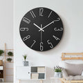 Wall Clock Silent Quartz Frameless Wood-Look Finish