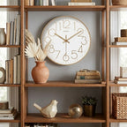 Wall Clock Silent Quartz Glass Face Battery Operated