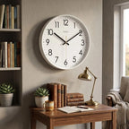 Wall Clock Silent Quartz Glass Face Battery Operated