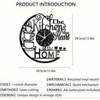Wall Clock Silent Quartz Large Easy-Read Numbers