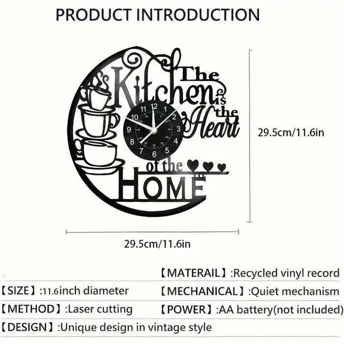 Wall Clock Silent Quartz Large Easy-Read Numbers