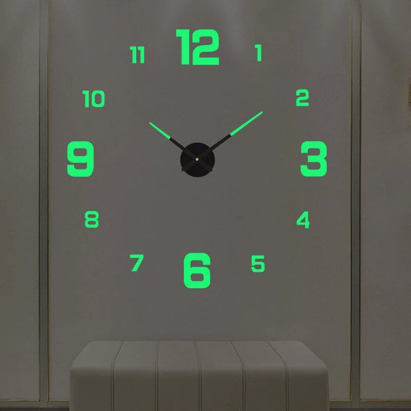 Wall Clock Silent Quartz Large Numerals Multiple Sizes