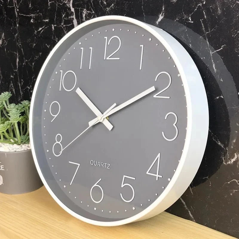 Wall Clock Silent Quartz Minimalist 30cm
