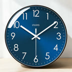 Wall Clock Silent Quartz Minimalist Glass Face