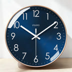 Wall Clock Silent Quartz Minimalist Glass Face