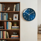 Wall Clock Silent Quartz Minimalist Glass Face