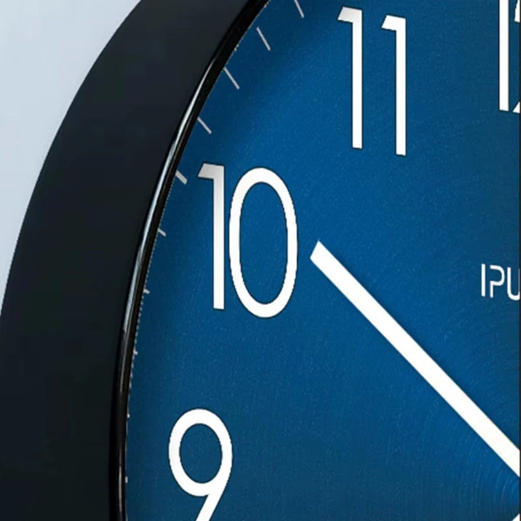 Wall Clock Silent Quartz Minimalist Glass Face
