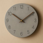 Wall Clock Silent Quartz Minimalist Wood Accents