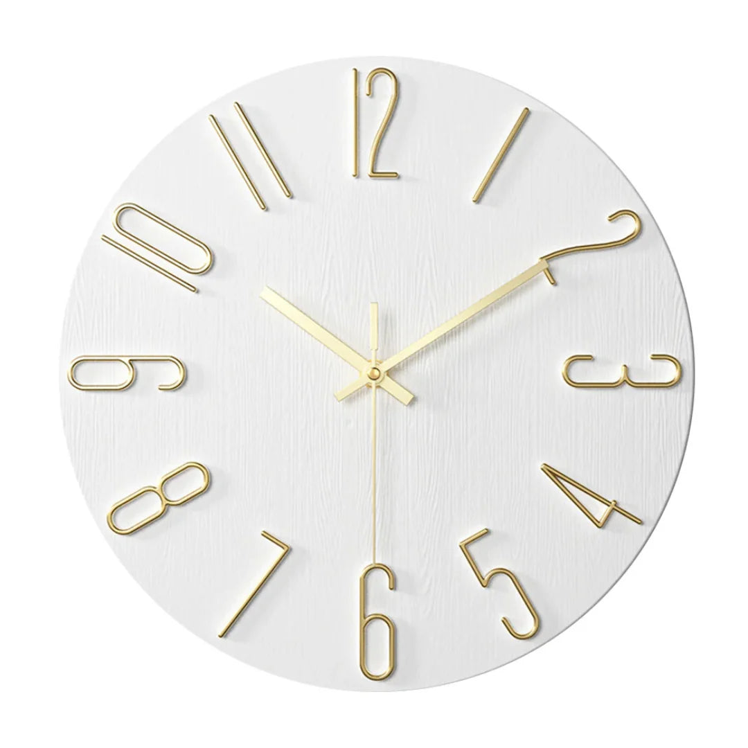 Wall Clock Silent Quartz Movement 30cm Minimalist