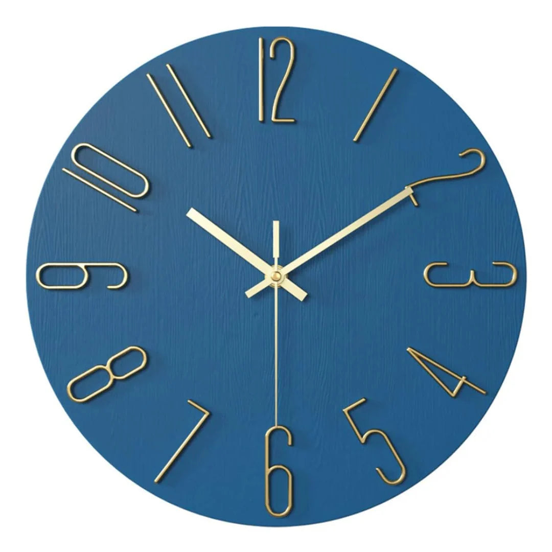 Wall Clock Silent Quartz Movement 30cm Minimalist