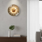 Wall Clock Silent Quartz Movement Minimalist Dial 11.8-Inch Diameter