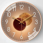 Wall Clock Silent Quartz Movement Minimalist Dial 11.8-Inch Diameter