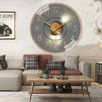 Wall Clock Silent Quartz Movement Minimalist Dial 11.8-Inch Diameter