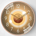 Wall Clock Silent Quartz Movement Minimalist Dial 11.8-Inch Diameter