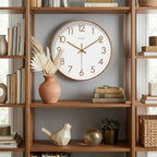 Wall Clock Silent Quartz Movement Nordic Minimalist Glass Face
