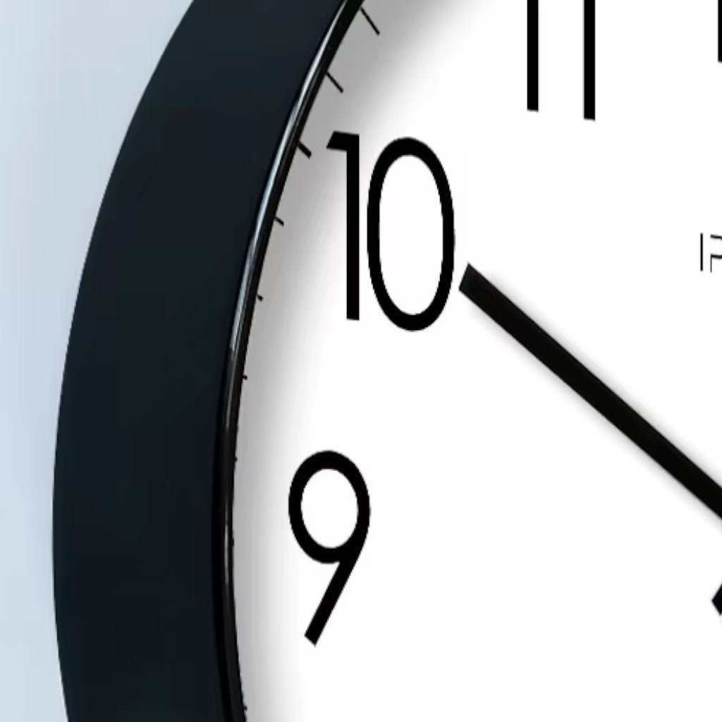 Wall Clock Silent Quartz Movement Nordic Minimalist Glass Face