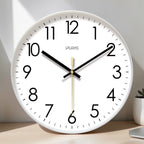 Wall Clock Silent Quartz Movement Nordic Minimalist Glass Face