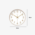 Wall Clock Silent Quartz Movement Nordic Minimalist Glass Face