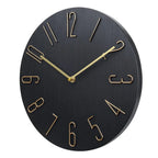Wall Clock Silent Quartz Movement Raised Metal Numbers