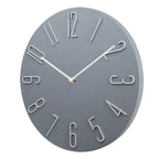 Wall Clock Silent Quartz Movement Raised Metal Numbers