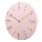 Wall Clock Silent Quartz Movement Raised Metal Numbers