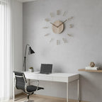 Wall Clock Silent Quartz Movement Wood & Acrylic 30cm
