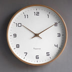 Wall Clock Silent Quartz Movement Wood Finish