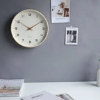 Wall Clock Silent Quartz Movement Wood Finish