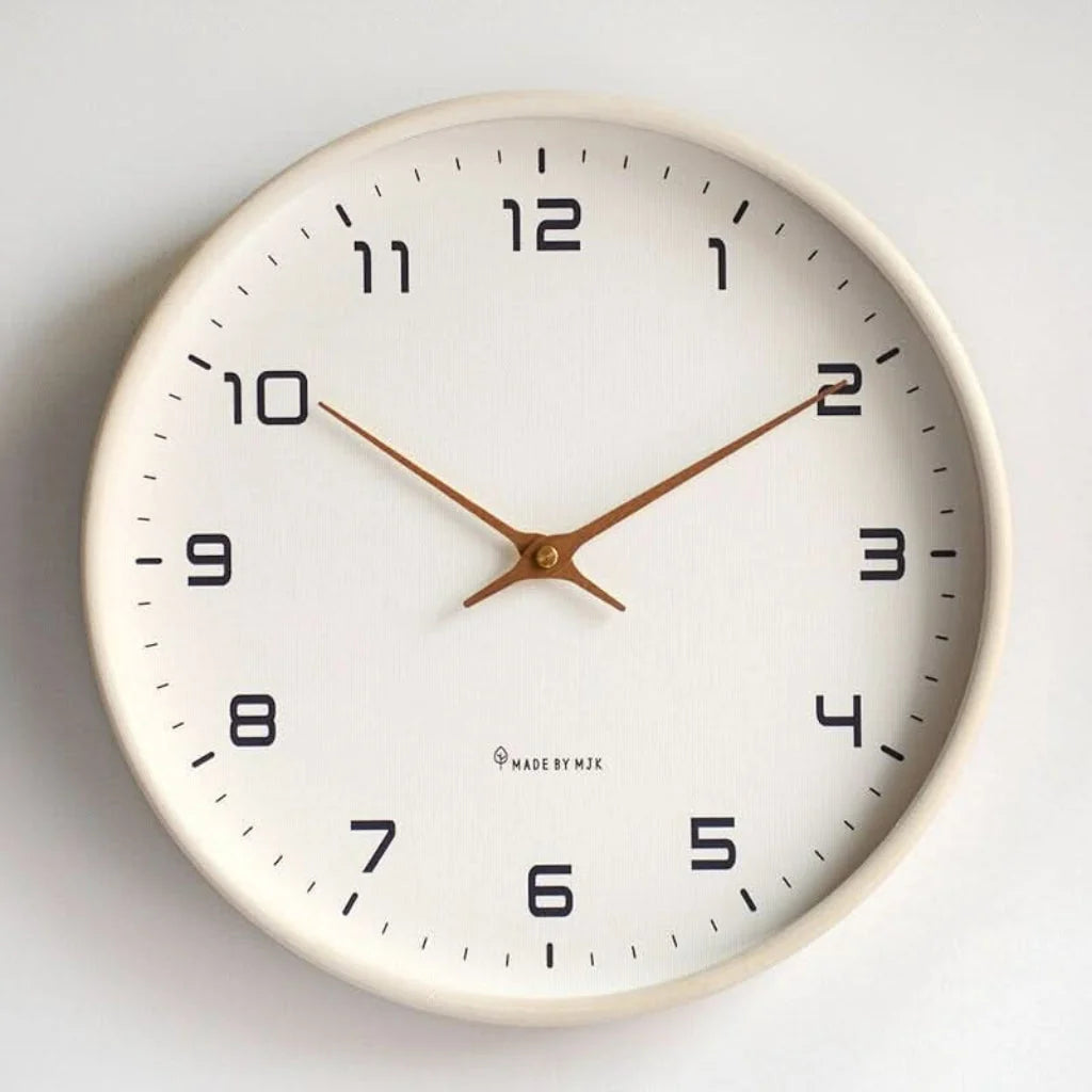 Wall Clock Silent Quartz Movement Wood Finish