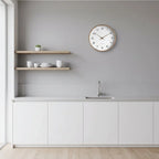 Wall Clock Silent Quartz Movement Wood Finish