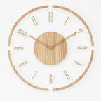 Wall Clock Silent Quartz Natural Wood 35 cm