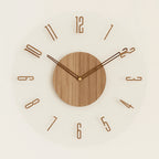 Wall Clock Silent Quartz Natural Wood & Acrylic