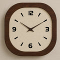 Wall Clock Silent Quartz Wood-Look
