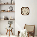 Wall Clock Silent Quartz Wood-Look