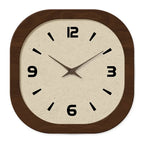Wall Clock Silent Quartz Wood-Look