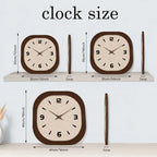 Wall Clock Silent Quartz Wood-Look