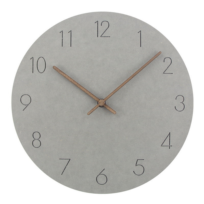 Wall Clock Silent Scandinavian Wood 11.4 Inch