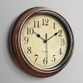 Wall Clock Silent Sweep Brown Finish