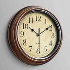 Wall Clock Silent Sweep Wooden Frame 30 cm