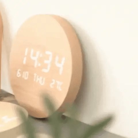 Wall Clock Slim High-Contrast Digital