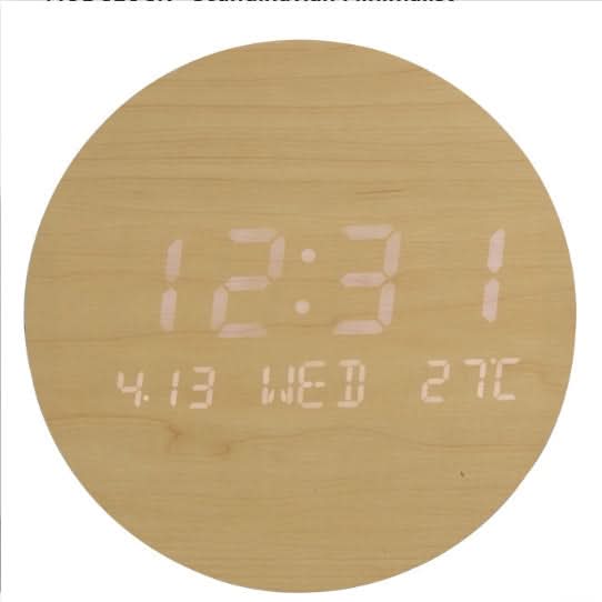 Wall Clock Slim High-Contrast Digital