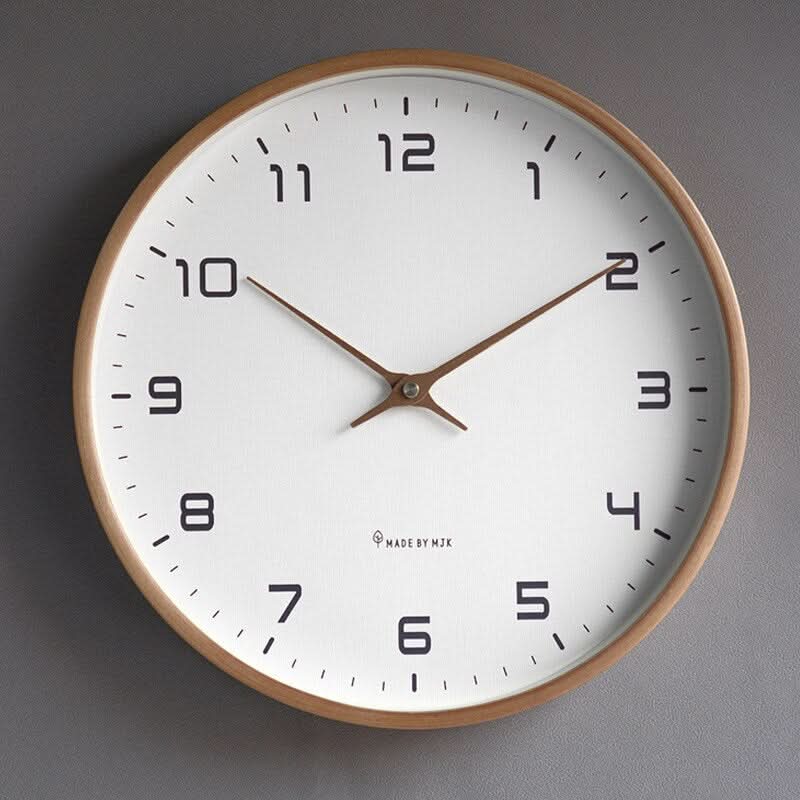 Wall Clock Solid Wood Silent Movement