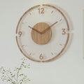 Wall Clock Solid Wood Silent Quartz