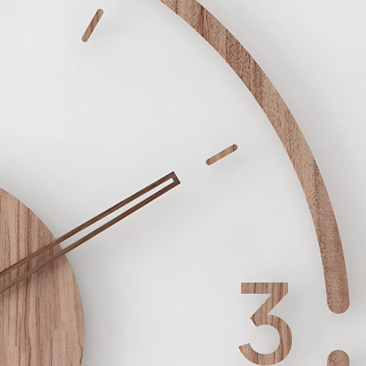 Wall Clock Solid Wood Silent Quartz